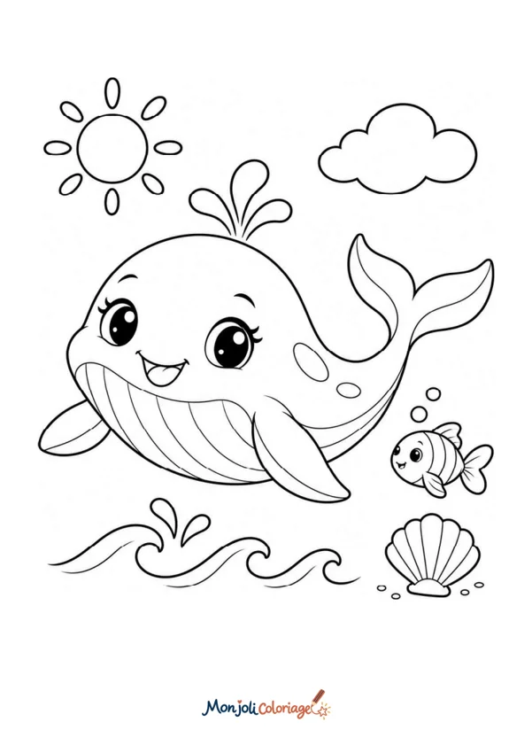 Coloriage à imprimer : Baleine