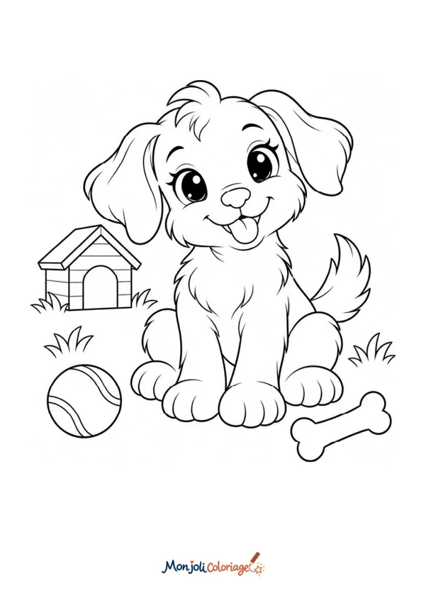 Coloriage à imprimer : Chiot
