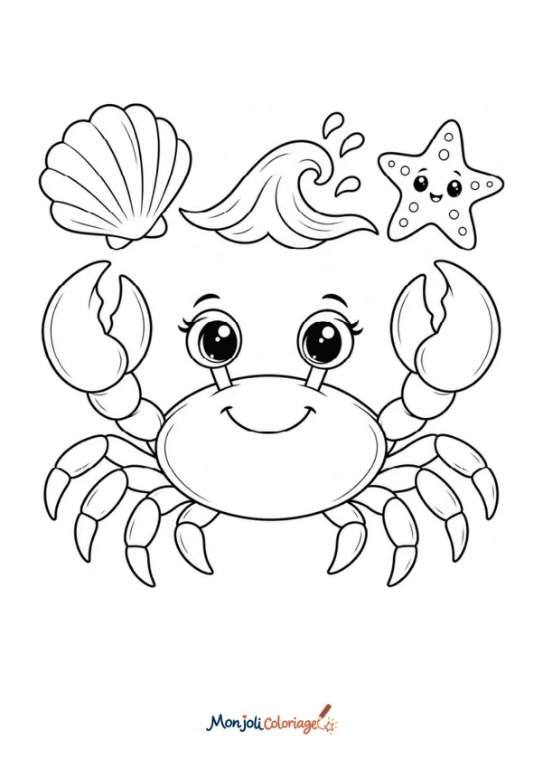 Coloriage à imprimer : Crabe