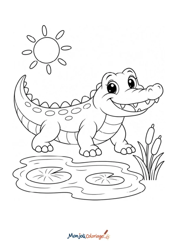 Coloriage à imprimer : Crocodile