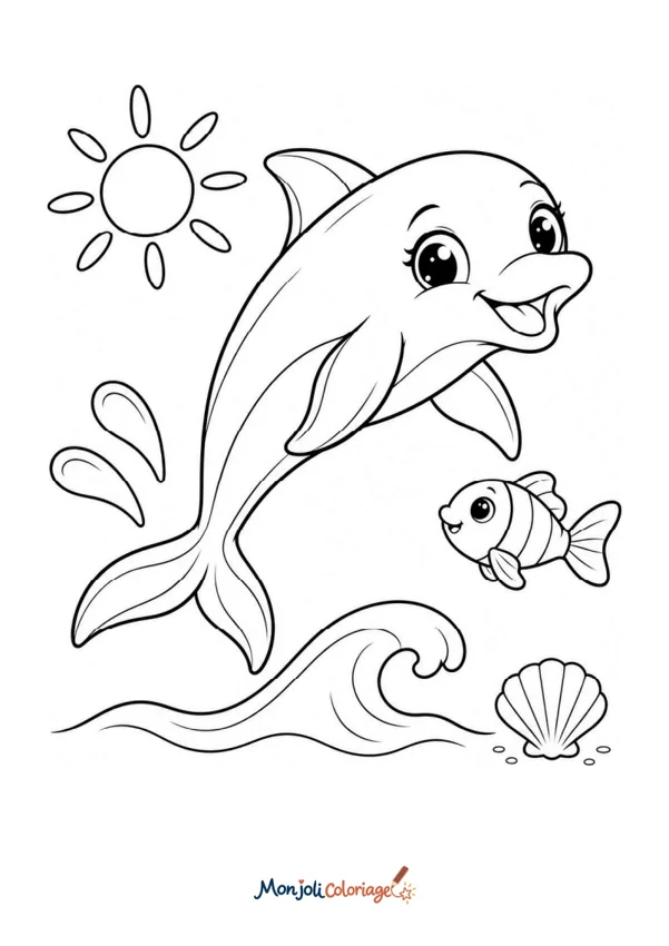 Coloriage à imprimer : Dauphin