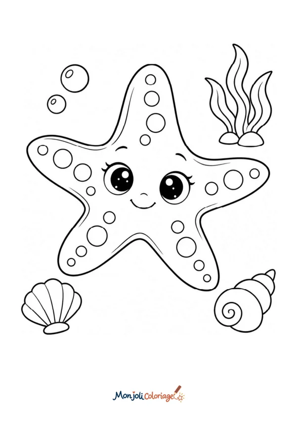 Coloriage à imprimer : Étoile de mer