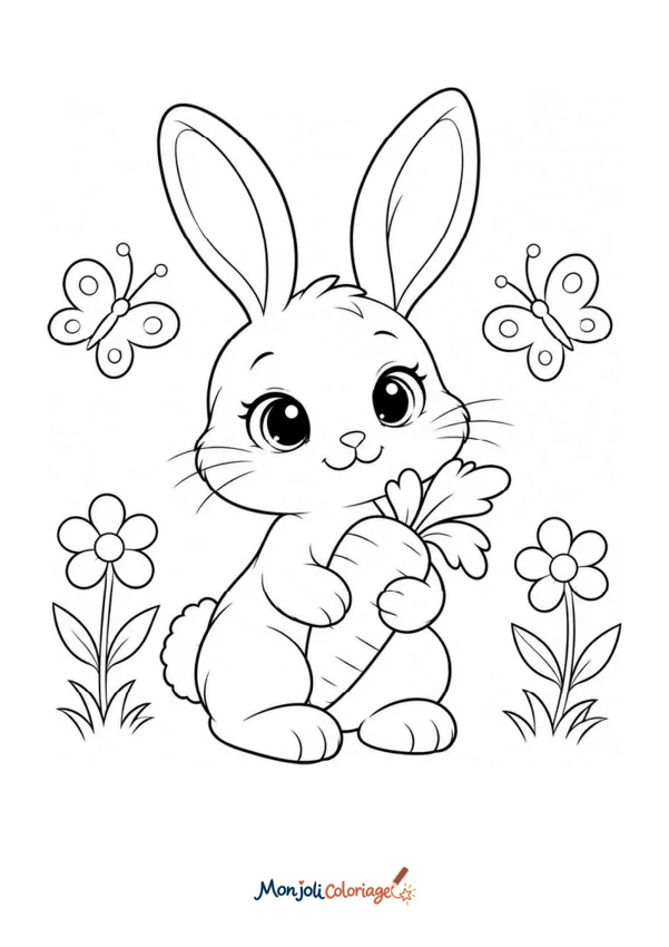 Coloriage à imprimer : Lapin