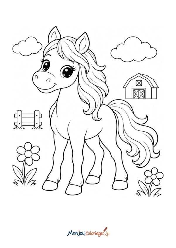 Coloriage à imprimer : Cheval