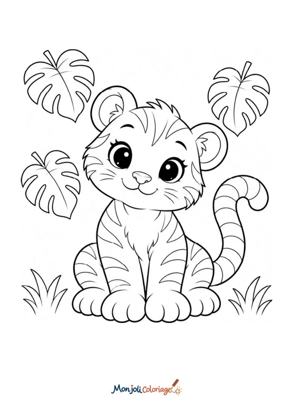 Coloriage à imprimer : Tigre