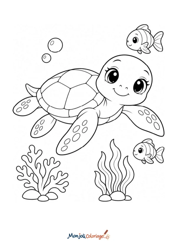 Coloriage à imprimer : Tortue