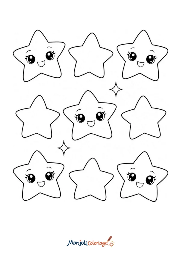 Coloriage à imprimer : Étoiles