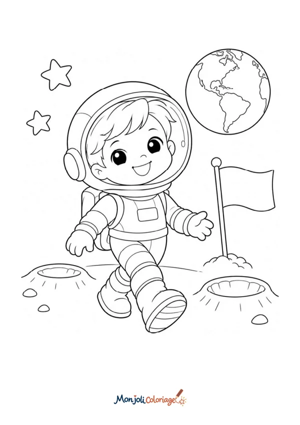 Coloriage à imprimer : Astronaute