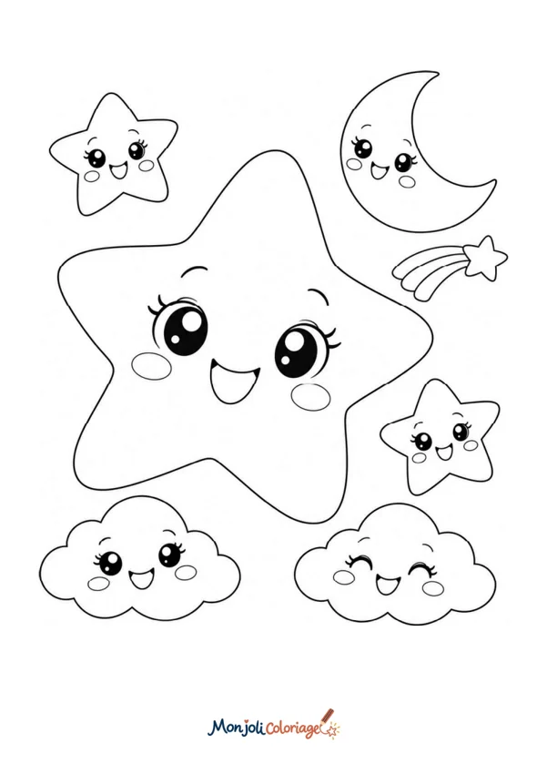 Coloriage à imprimer : Étoiles