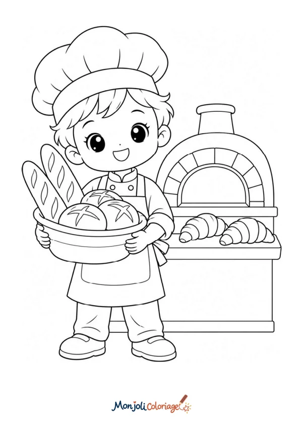 Coloriage à imprimer : Boulanger