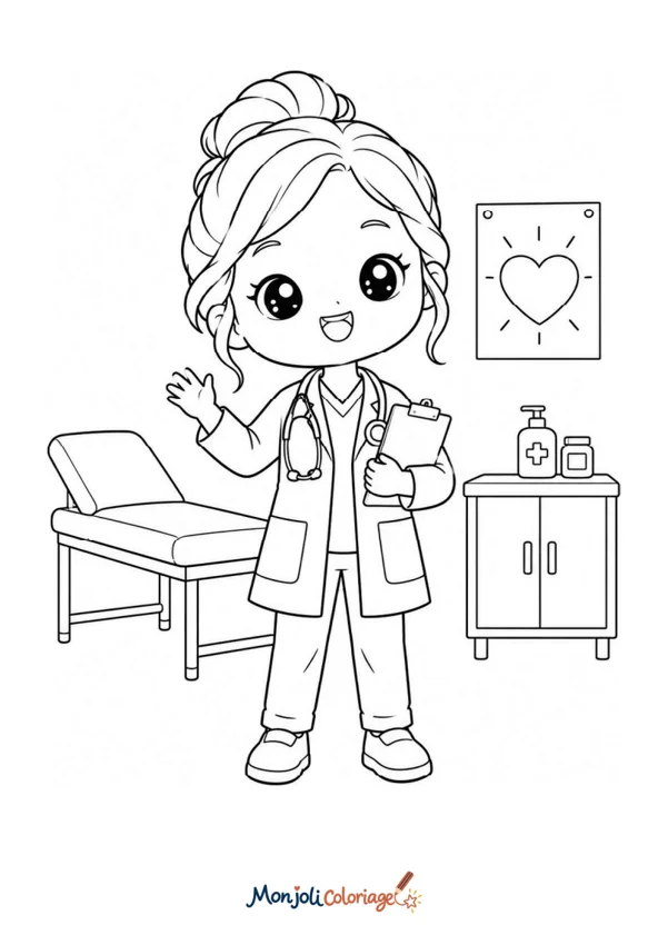 Coloriage à imprimer : Médecin