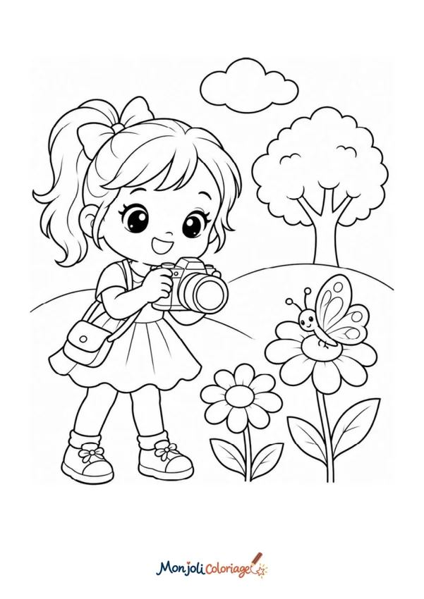 Coloriage à imprimer : Photographe