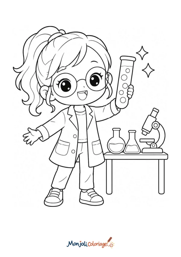 Coloriage à imprimer : Scientifique