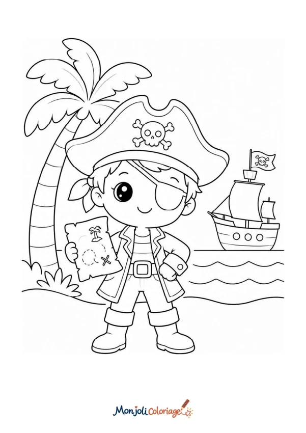 Coloriage à imprimer : Pirate