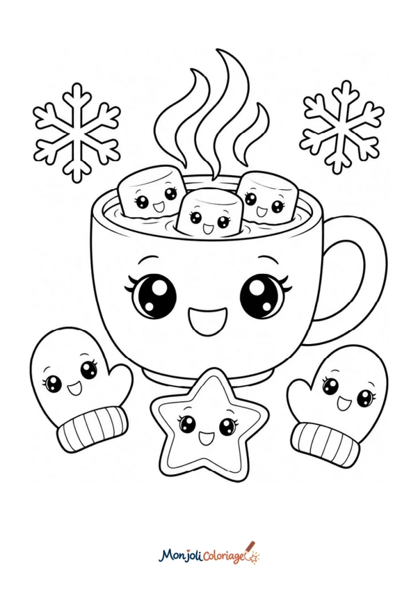 Coloriage à imprimer : Chocolat chaud