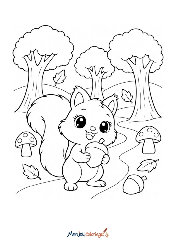 Coloriage à imprimer : Forêt d'automne