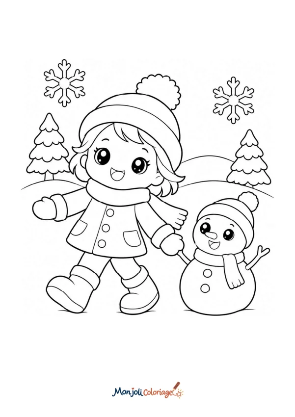 Coloriage à imprimer : Hiver