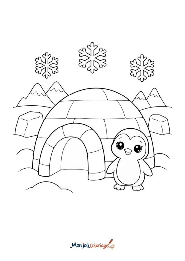 Coloriage à imprimer : Igloo