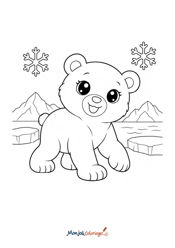 Coloriage à imprimer : Ours polaire