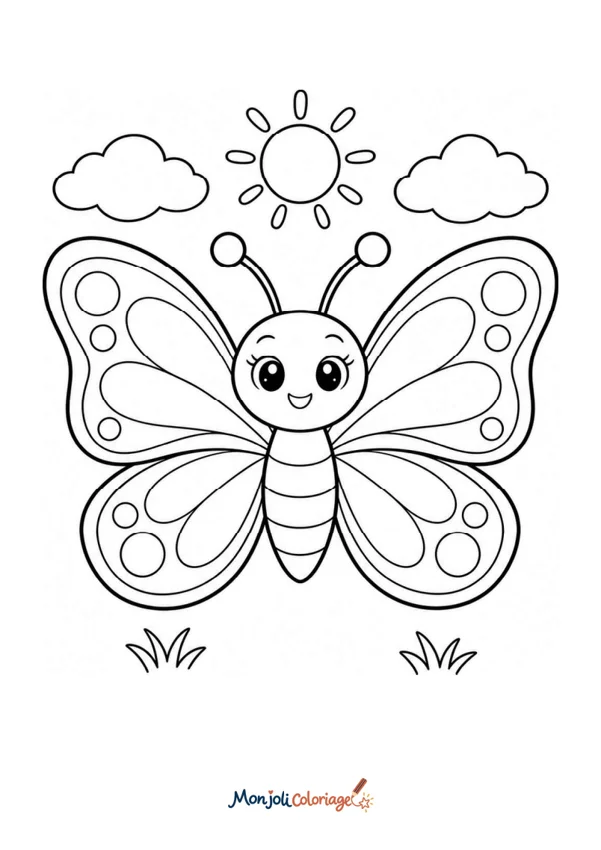 Coloriage à imprimer : Papillon