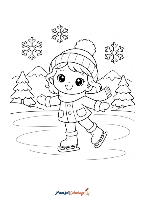 Coloriage à imprimer : Patin à glace