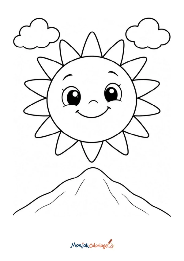 Coloriage à imprimer : Soleil