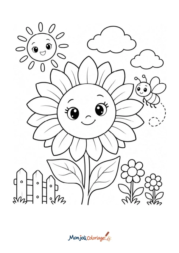 Coloriage à imprimer : Tournesol