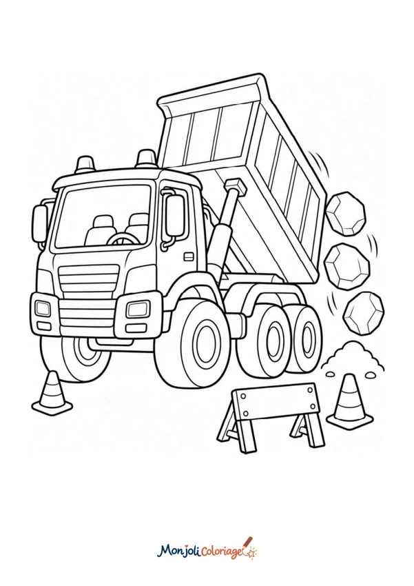 Coloriage à imprimer : Camion-benne