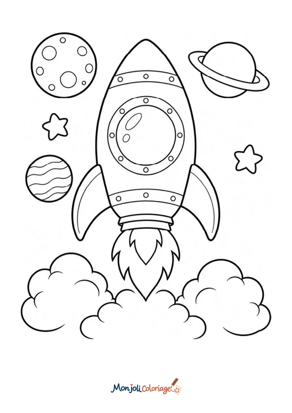 Coloriage à imprimer : Fusée