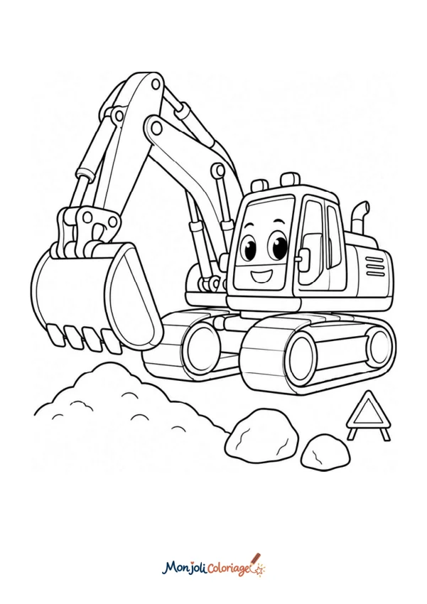 Coloriage à imprimer : Tractopelle