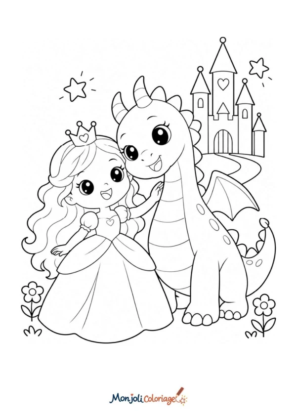 Dragon avec princesse